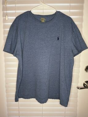 Polo Ralph Lauren Men's T-shirt Size L Blue Short Sleeve Crew Neck 100% Cotton